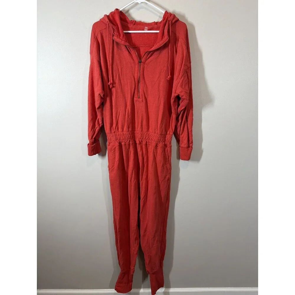 Free People‎ FP Movement Training Day Jumpsuit Size Small Long Sleeve Athleisure